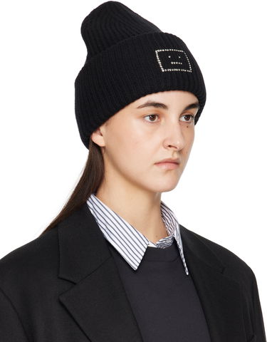 Шапка Acne Studios Acne Studios Embellished Face Logo Beanie Кафяво | C40390-, 3