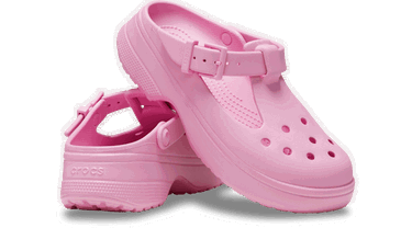 Кецове и обувки Crocs Classic Mary Jane Clogs Pink Tweed Розово | 210581-6WY, 1