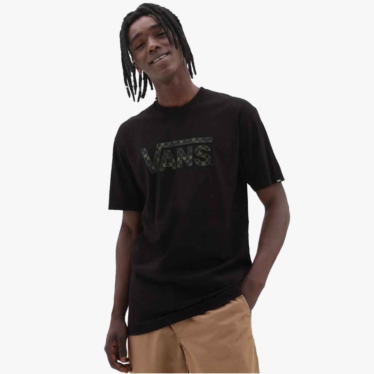Тениска Vans Checkered Logo Graphic T-Shirt Черно | VN0A7UCPBLR, 0
