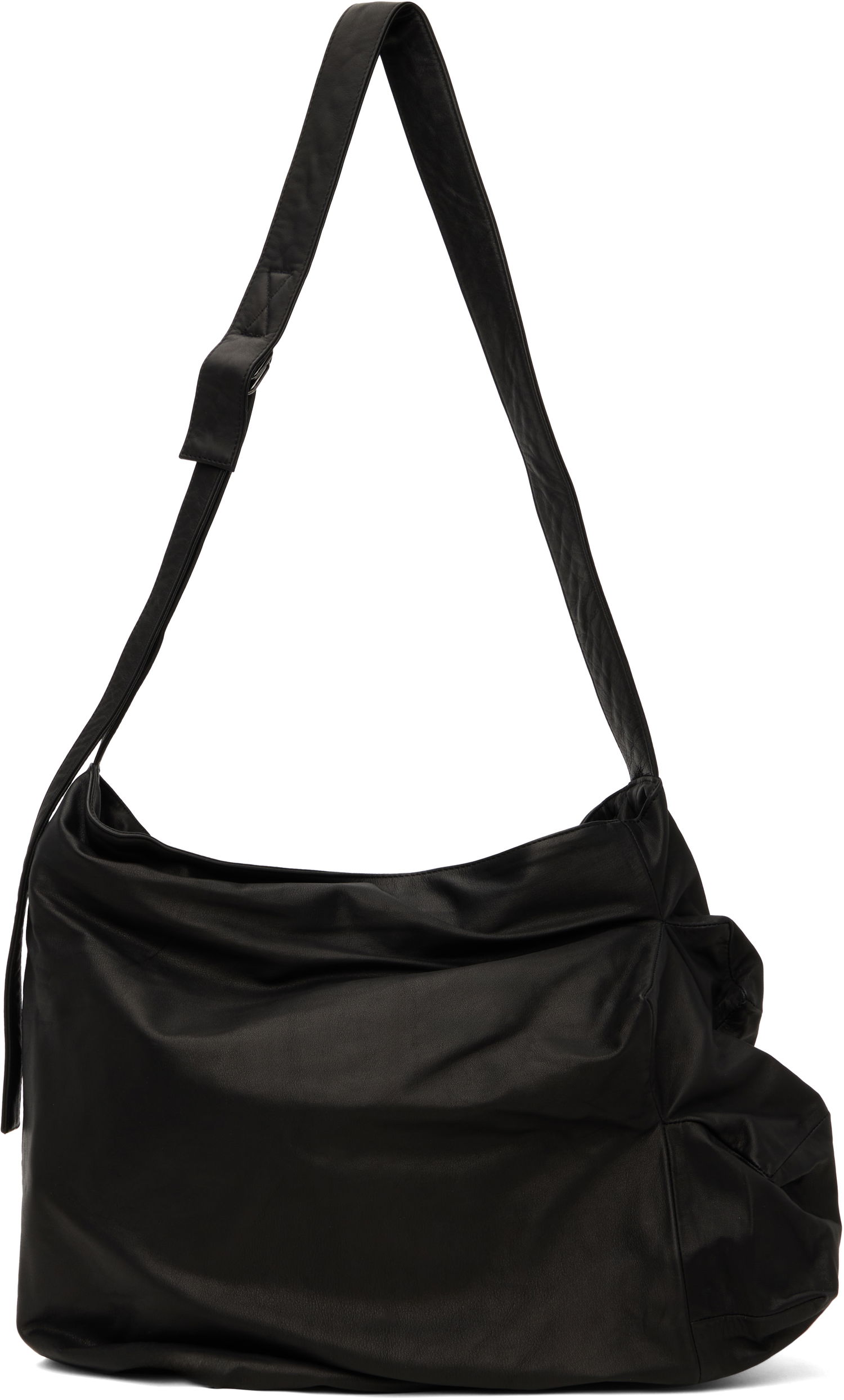 Чанта през рамо Yohji Yamamoto Yohji Yamamoto Uneven Crossbody Bag Черно | DT-I30-798, 0