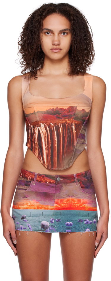 Пола Miaou Miaou Campbell Printed Corset Top Многоцветен | 7020SCOAS, 0