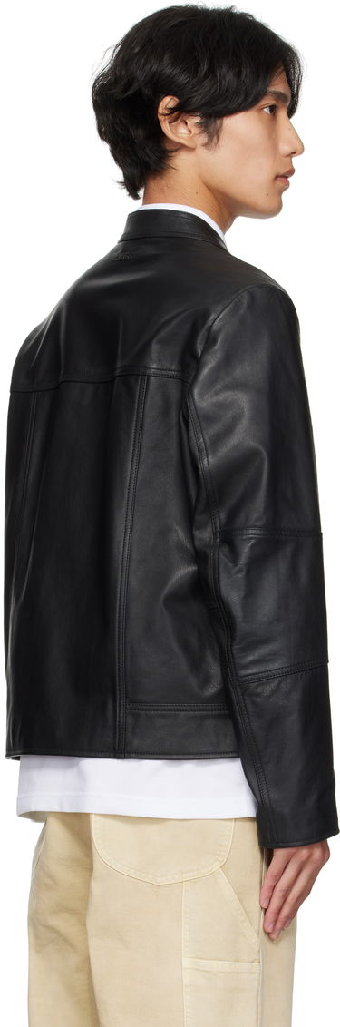 Яке BOSS Slim-Fit Leather Jacket Черно | 50540984, 3