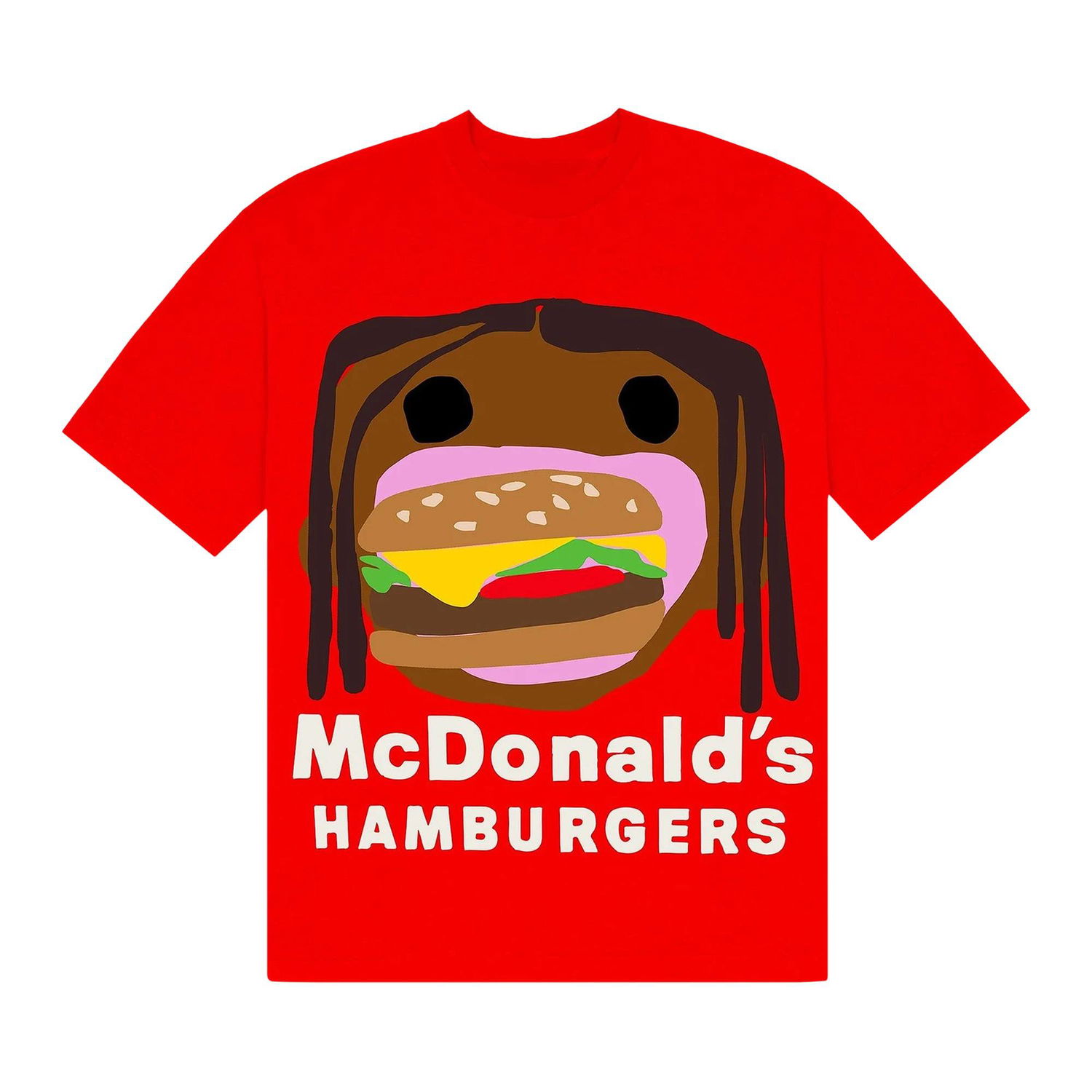 Тениска Cactus Jack by Travis Scott Cactus Plant Flea Market x Burger Mouth T-Shirt Червено | CJMD SS172 RED, 1