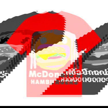 Тениска Cactus Jack by Travis Scott Cactus Plant Flea Market x Burger Mouth T-Shirt Червено | CJMD SS172 RED, 1