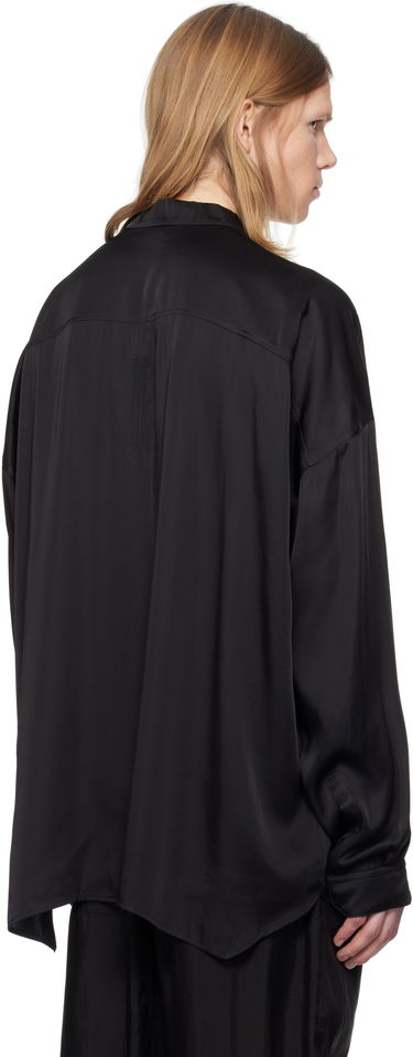Риза Rick Owens Rick Owens Oversized Snap Collar Shirt Черно | RU01E5293 SCH, 2