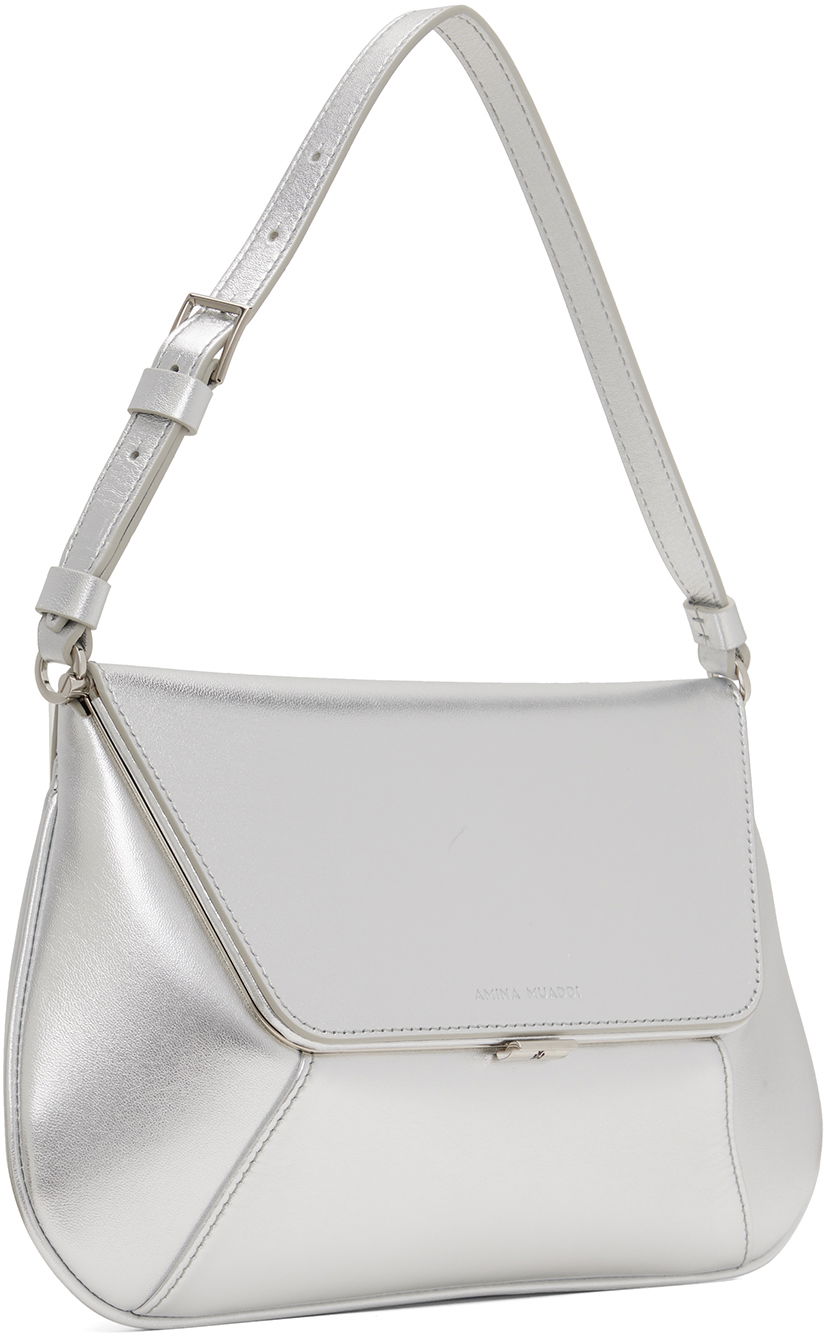 Чанта през рамо Amina Muaddi Amina Muaddi Ami Shoulder Bag Металик | AMI METALLIC NAPPA, 1