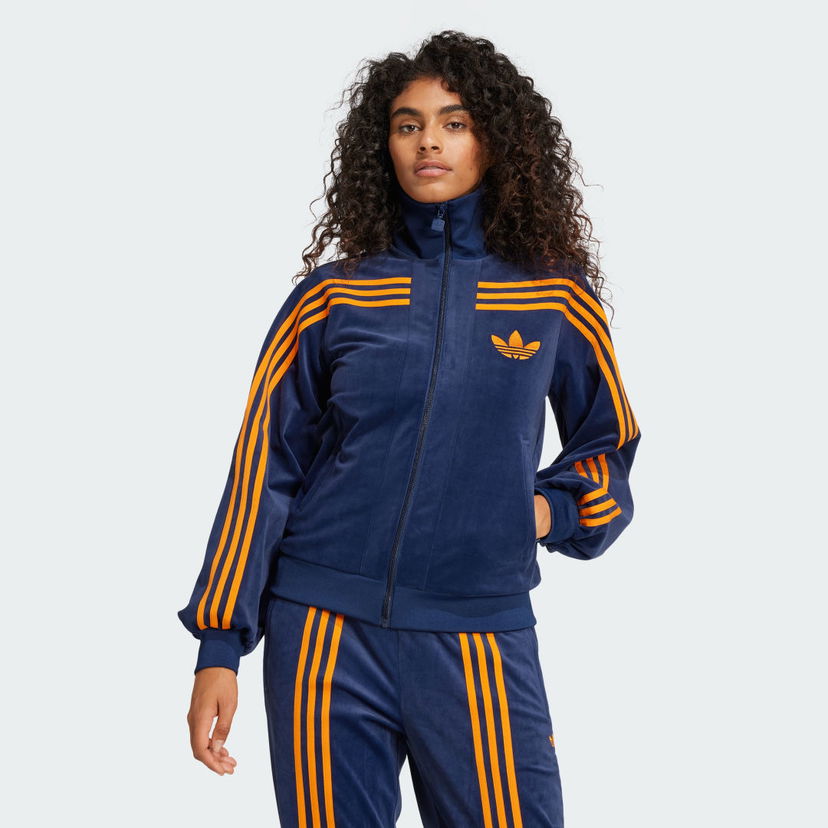 Яке adidas Performance 70s Velour Track Jacket Синьо | JN8287