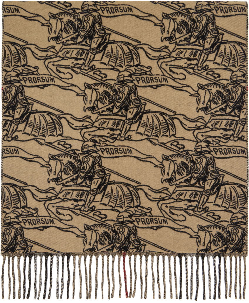 Шал Burberry EKD Cashmere Reversible Scarf Beige Бежово | 8074289, 0