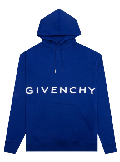 Суитчър Givenchy Classic Fit Bonded Hoodie Тъмно синьо | BMJ0GH3Y78 426