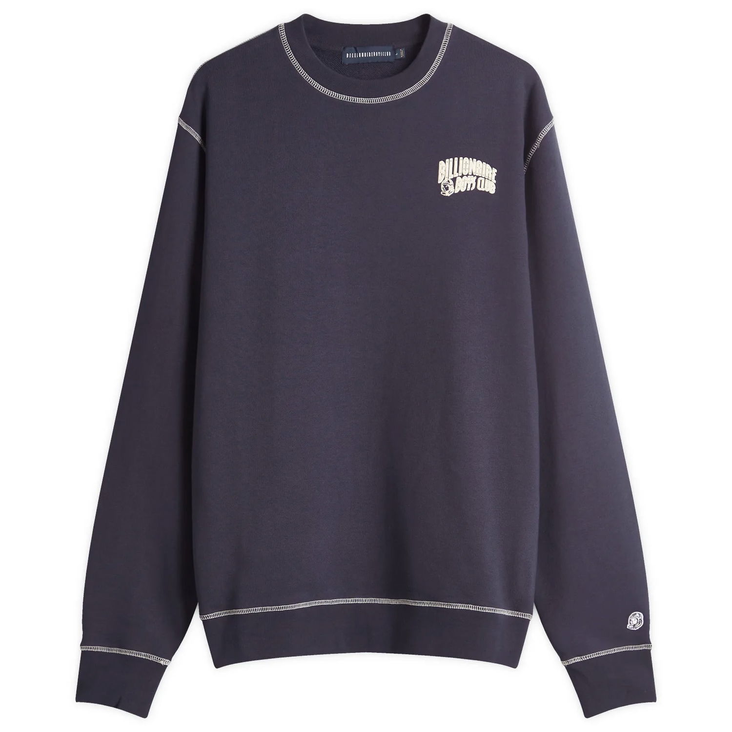 Пуловер BILLIONAIRE BOYS CLUB Men's Small Arch Logo Contrast Stitch Sweatshirt, Size Large Тъмно синьо | BC24211-NVY, 1