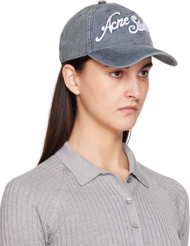 Шапка с козирка Acne Studios Logo Cap Сиво | C40398-, 1