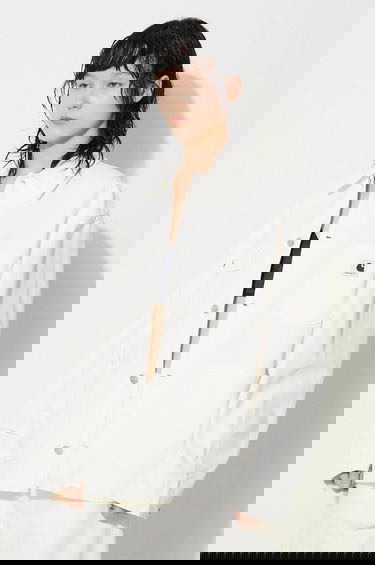 Яке Carhartt WIP OG Michigan Coat Oversize Denim Jacket Бяло | I031570.0DJ02, 3