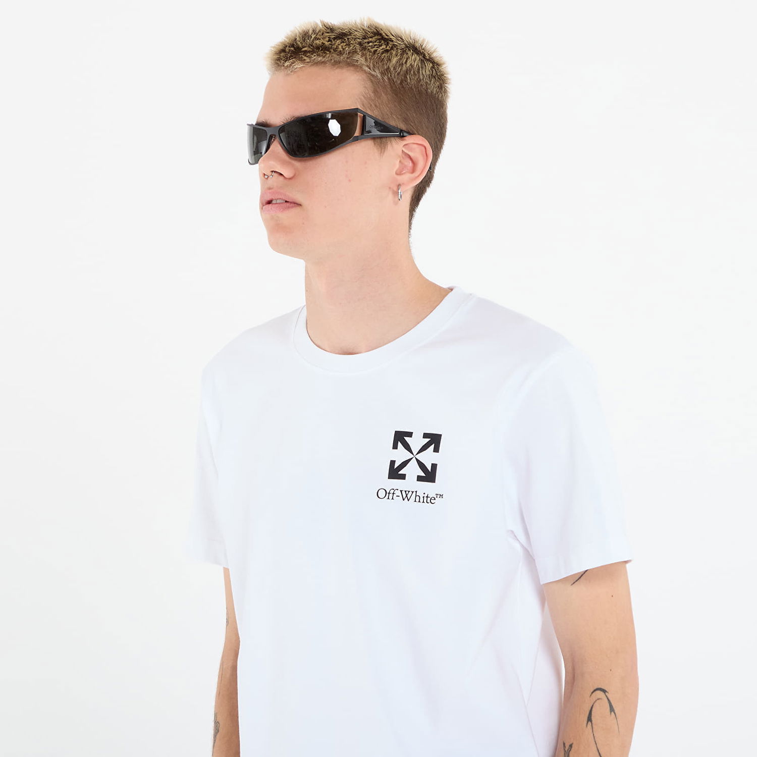Тениска Off-White Off-White Small Arrow Slim S/S T-Shirt Бяло | OMAA027F25JER00F0110, 1