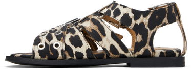 Pокля GANNI GANNI Buckle Strap Denim Sandals Бежово | S2936, 2