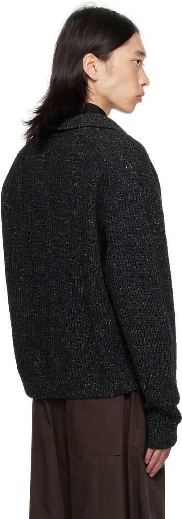 Пуловер sage NATION SAGE NATION Knit Polo Sweater Черно | S098 POLO WOOL SPECKLED CHARCO, 2