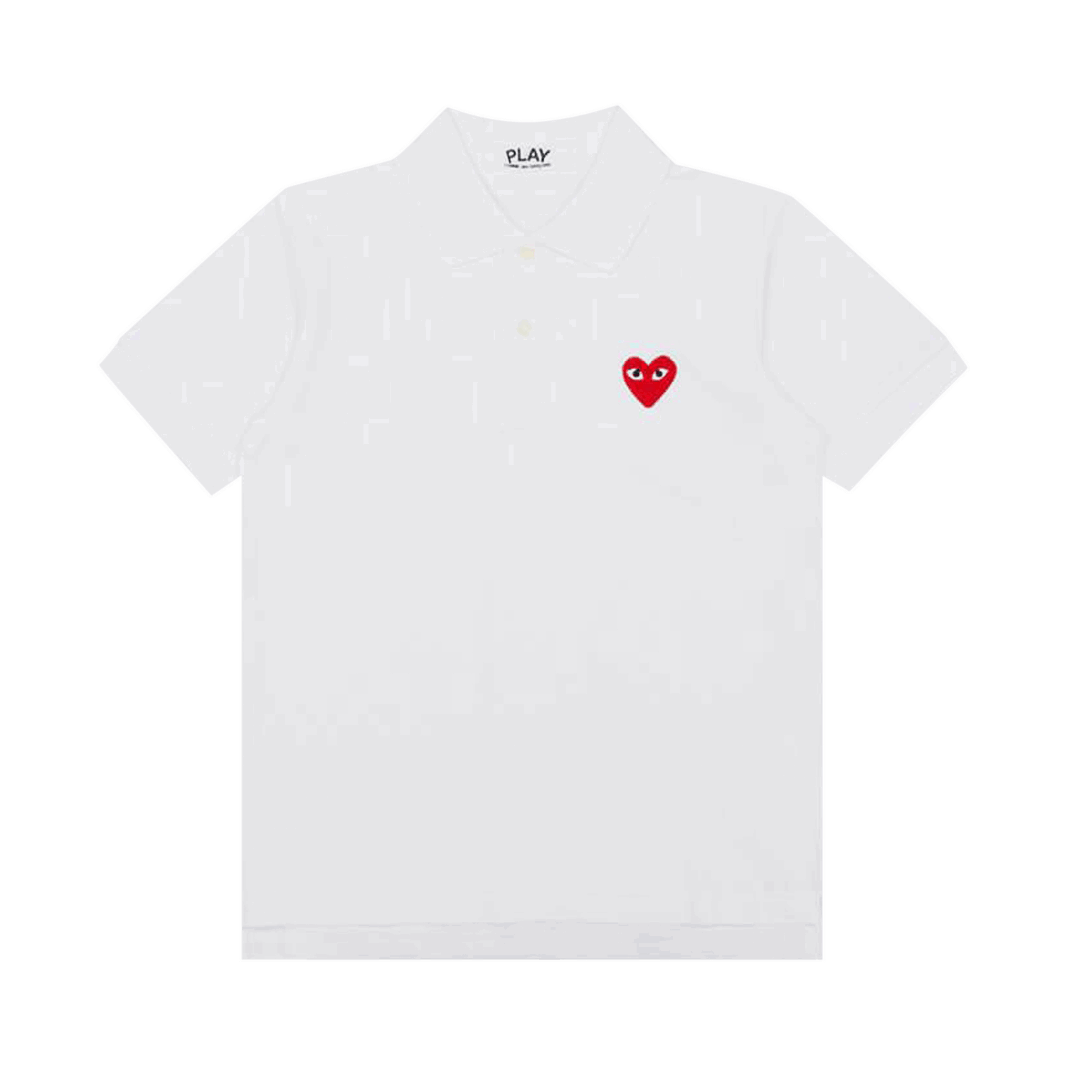 Поло тениска Comme des Garçons PLAY Red Heart Polo Shirt Бяло | AZ T005 051 5, 0