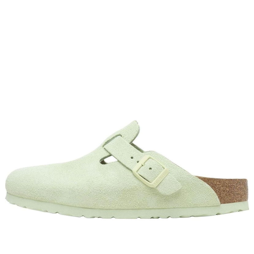Кецове и обувки Birkenstock Birkenstock Boston Soft Footbed Suede Narrow Fit Sandals Зелено | 1027678