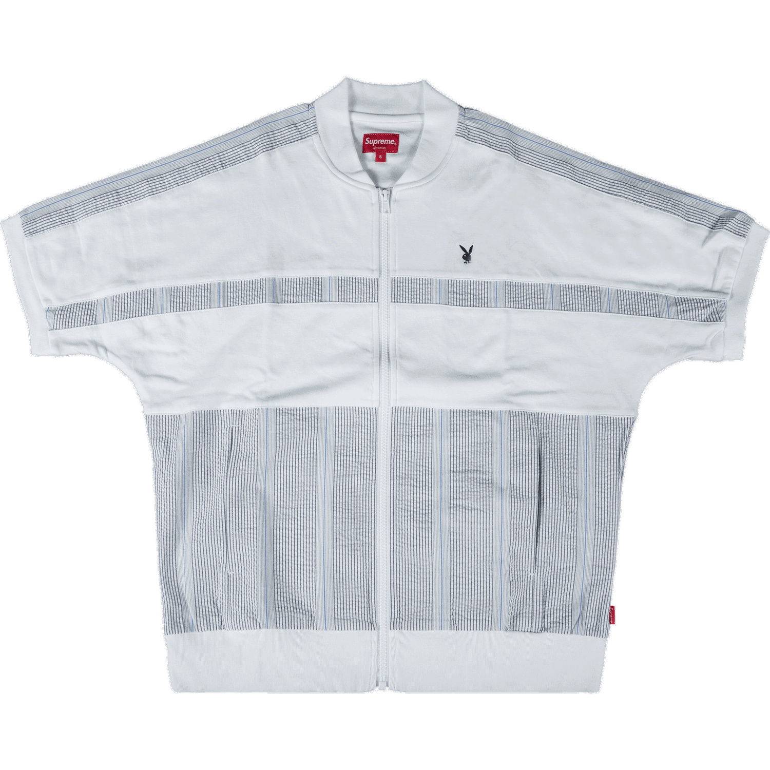 Поло тениска Supreme Playboy x Leisure Zip Up Top Бяло | SS19KN54 WHITE, 0