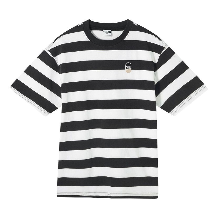Тениска Puma Downtown Striped T-Shirt Бяло | 630115-01