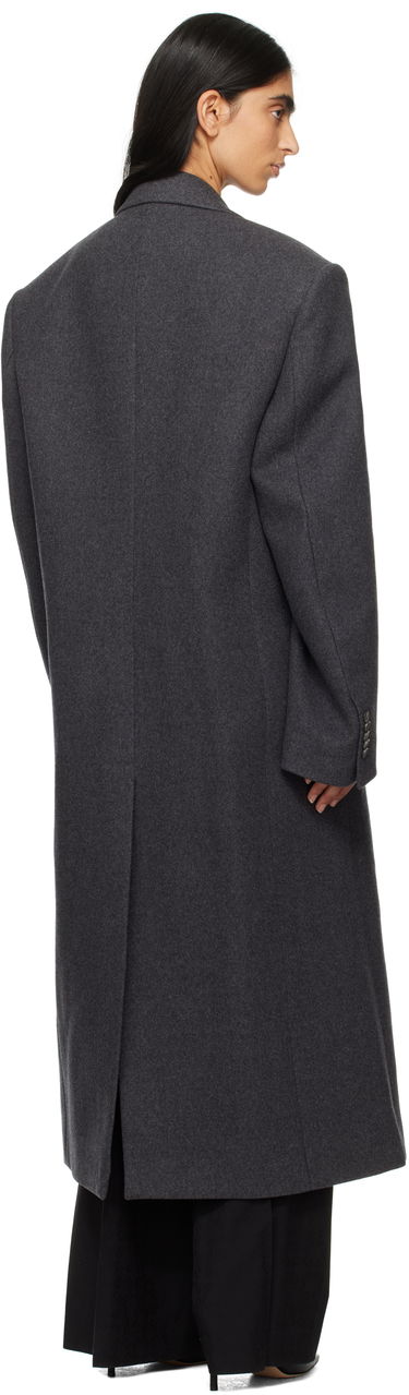 Палта WARDROBE.NYC Single Breasted Long Coat Сиво | W4002F24WO, 2