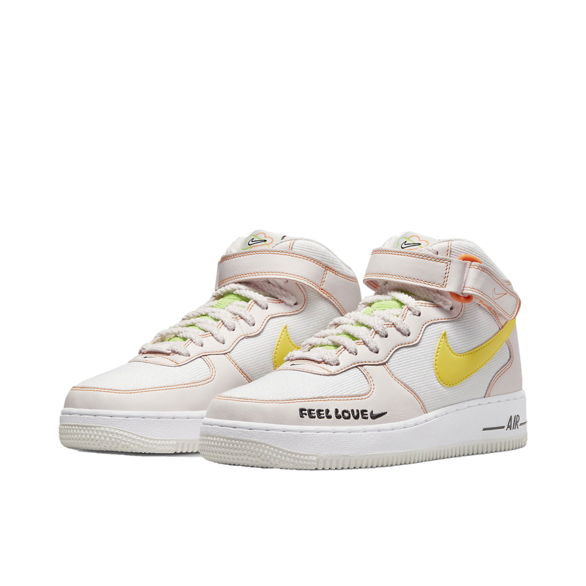 Кецове и обувки Nike Air Force 1 Mid '07 Feel Love W Бяло | FD0869-100