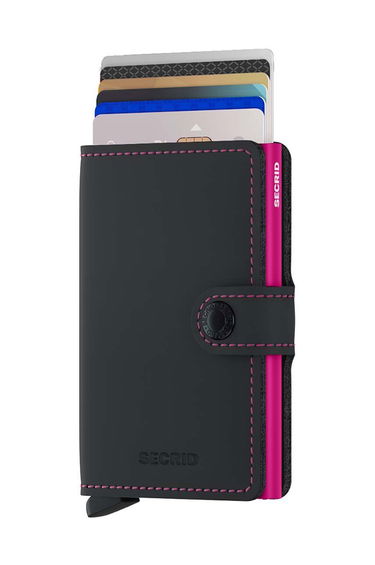 Портфейл Secrid Wallet Черно | MM.Black.Fuchsia, 1