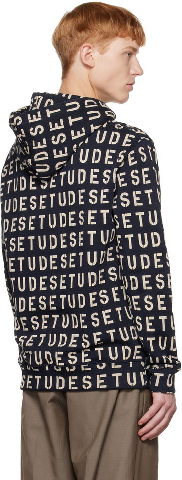 Суитчър Études Stencil Allover Print Hoodie Синьо | H22MM264OC16DB, 2