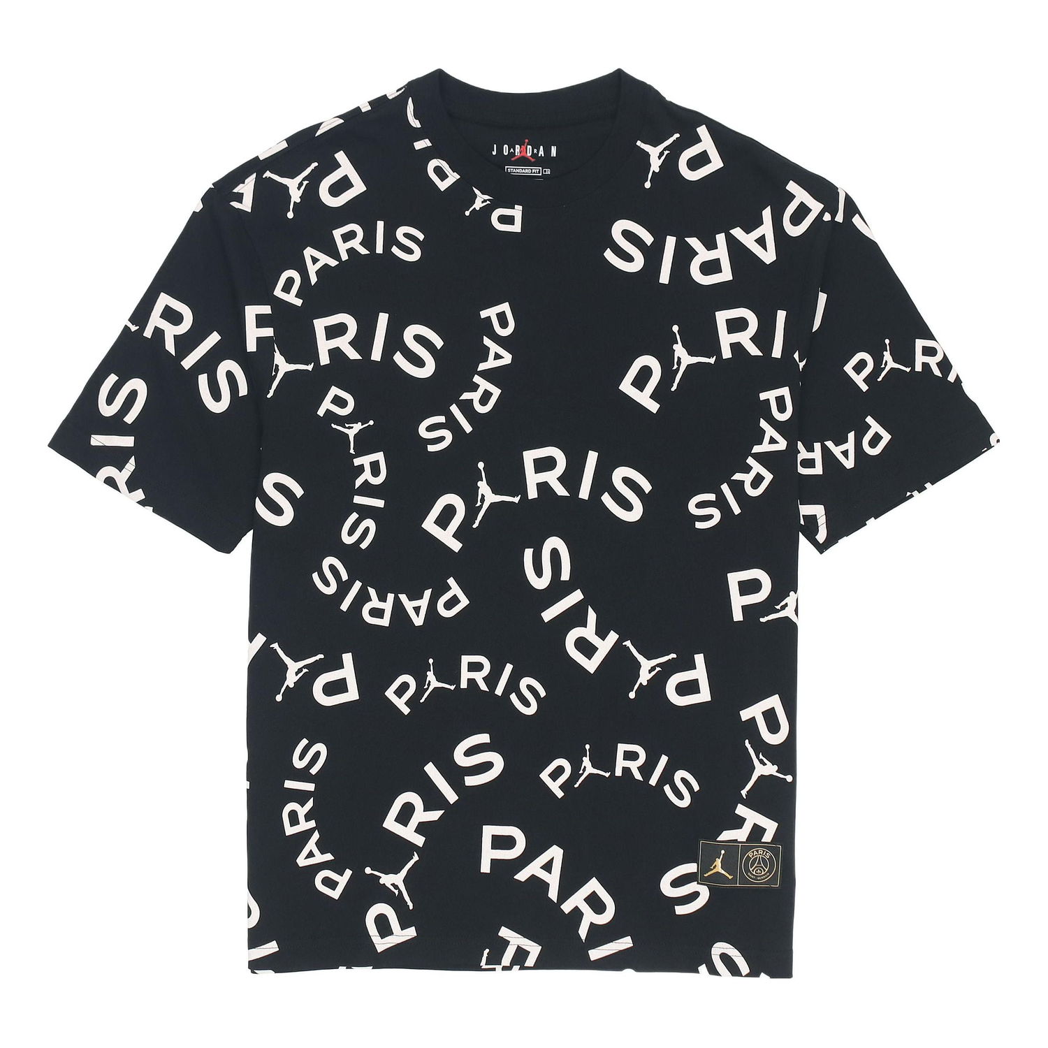 Тениска Jordan Jordan x Paris Saint-Germain Alphabet Print T-Shirt Черно | CK9788-010, 0