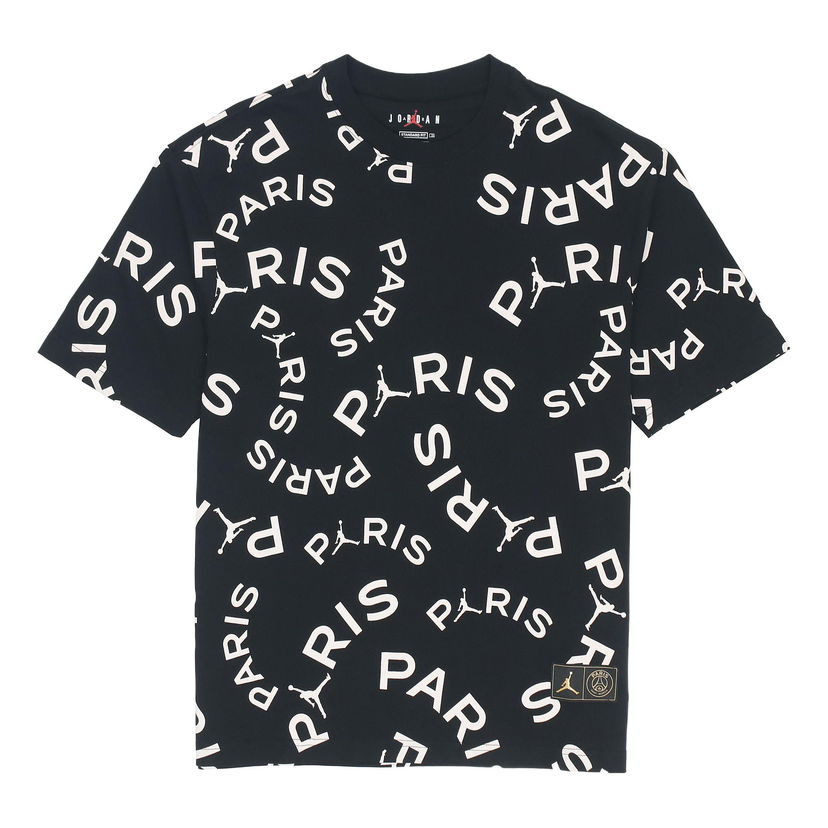 Тениска Jordan Jordan x Paris Saint-Germain Alphabet Print T-Shirt Черно | CK9788-010