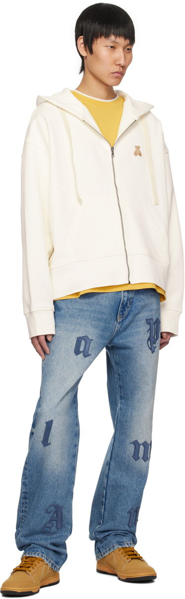 Дънки Palm Angels Palm Angels Logo Patch Straight Leg Jeans Синьо | PMYA041S25DEN0064040, 3