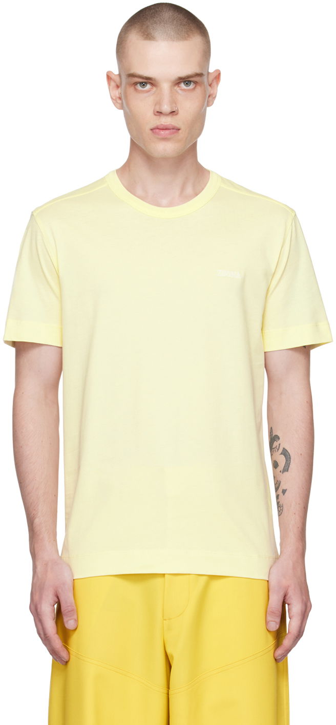 Тениска ZEGNA Embroidered Logo T-Shirt Жълто | UB360A5-B760, 0