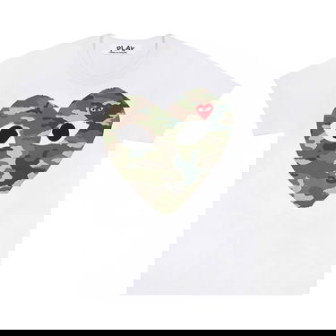 Тениска Comme des Garçons PLAY Camouflage Heart T-Shirt Бяло | AZ T241 051 1, 1