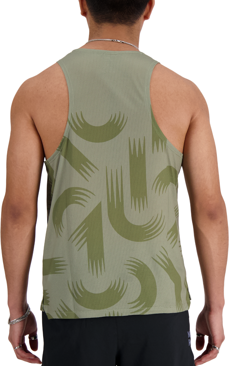 Потник New Balance London Edition Printed Athletics Run Singlet Зелено | mt41297d-dek, 1