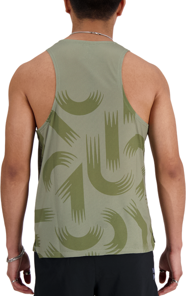 Потник New Balance London Edition Printed Athletics Run Singlet Зелено | mt41297d-dek, 1