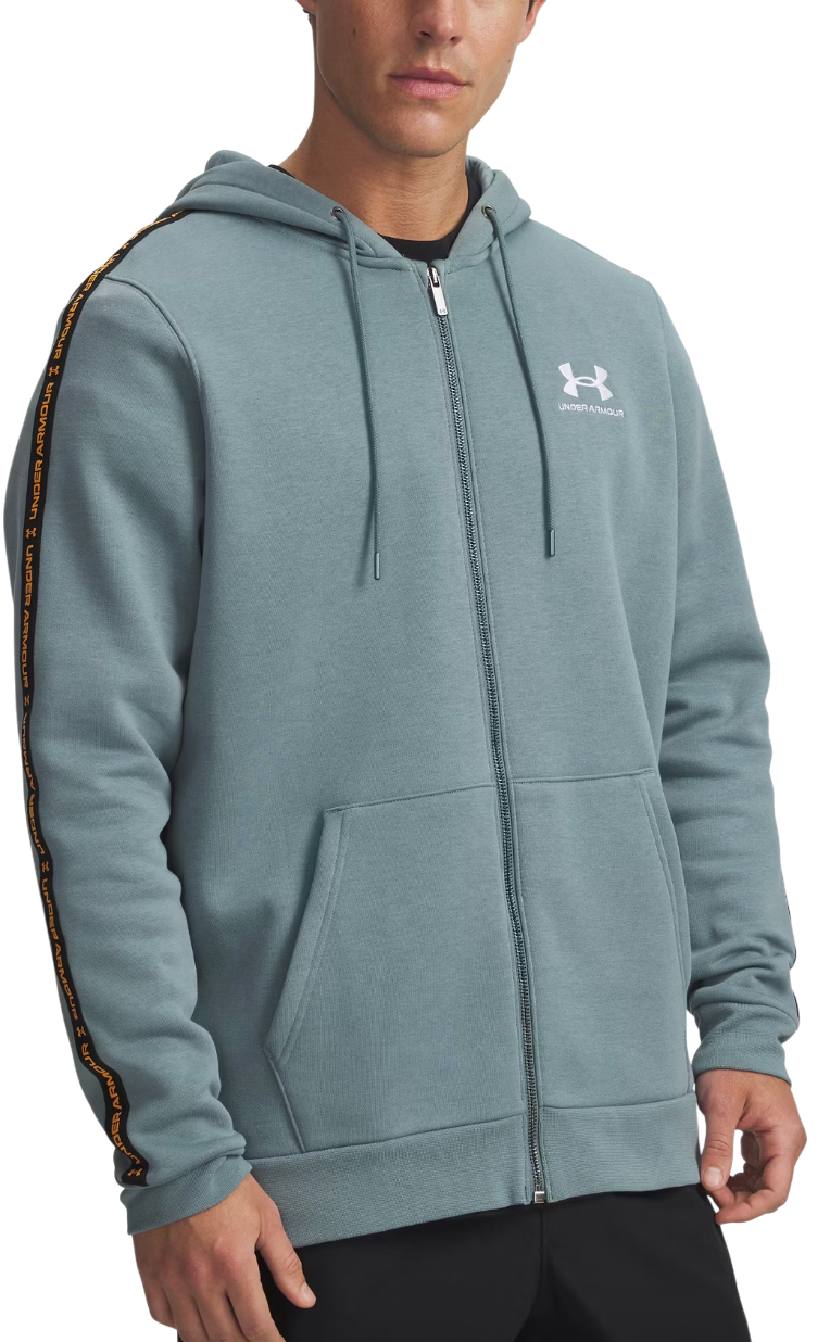 Суитчър Under Armour Icon Fleece Full Zip Hoodie with Taping Тюркоазено | 1390298-587