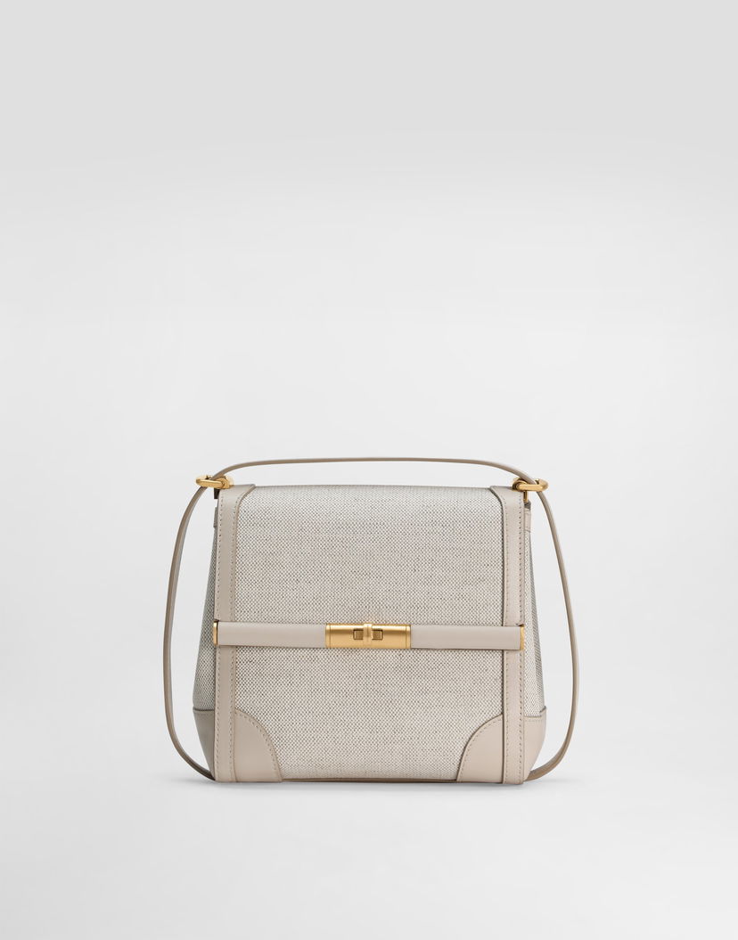 Чанта през рамо Dolce & Gabbana Dolce & Gabbana Marlene Fabric and Calfskin Shoulder/Crossbody Bag Бежово | BB7726A9AC88M043