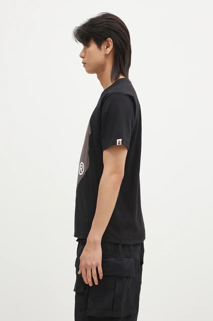 Тениска BAPE Big Ape Head Print T-Shirt Черно | 1K80110002, 1