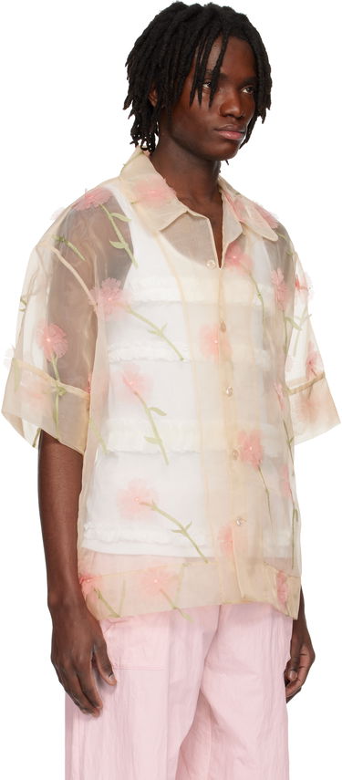 Риза Simone Rocha Simone Rocha Carnation Organza Boxy Shirt Бежово | 5332 1245, 1