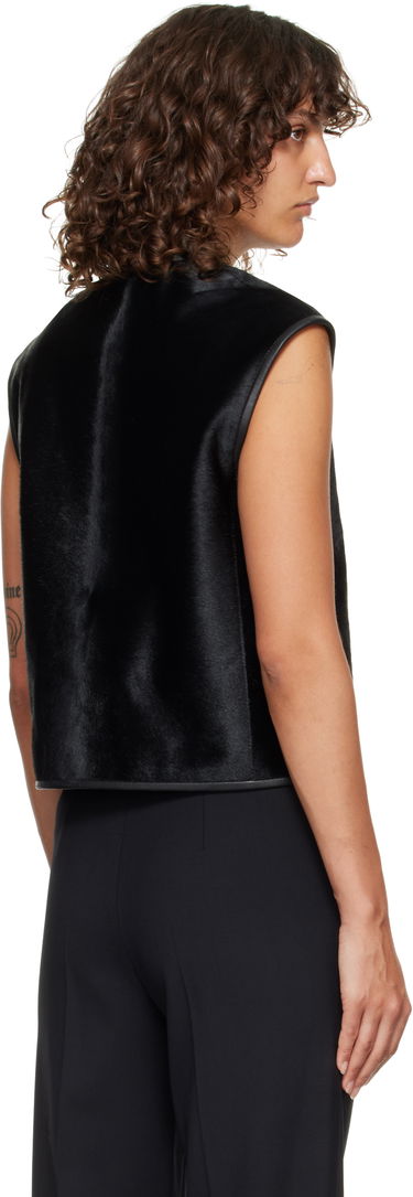 Жилетка Loulou de Saison Loulou de Saison Ampas Pony-Effect Leather Vest Черно | AMPAS, 2