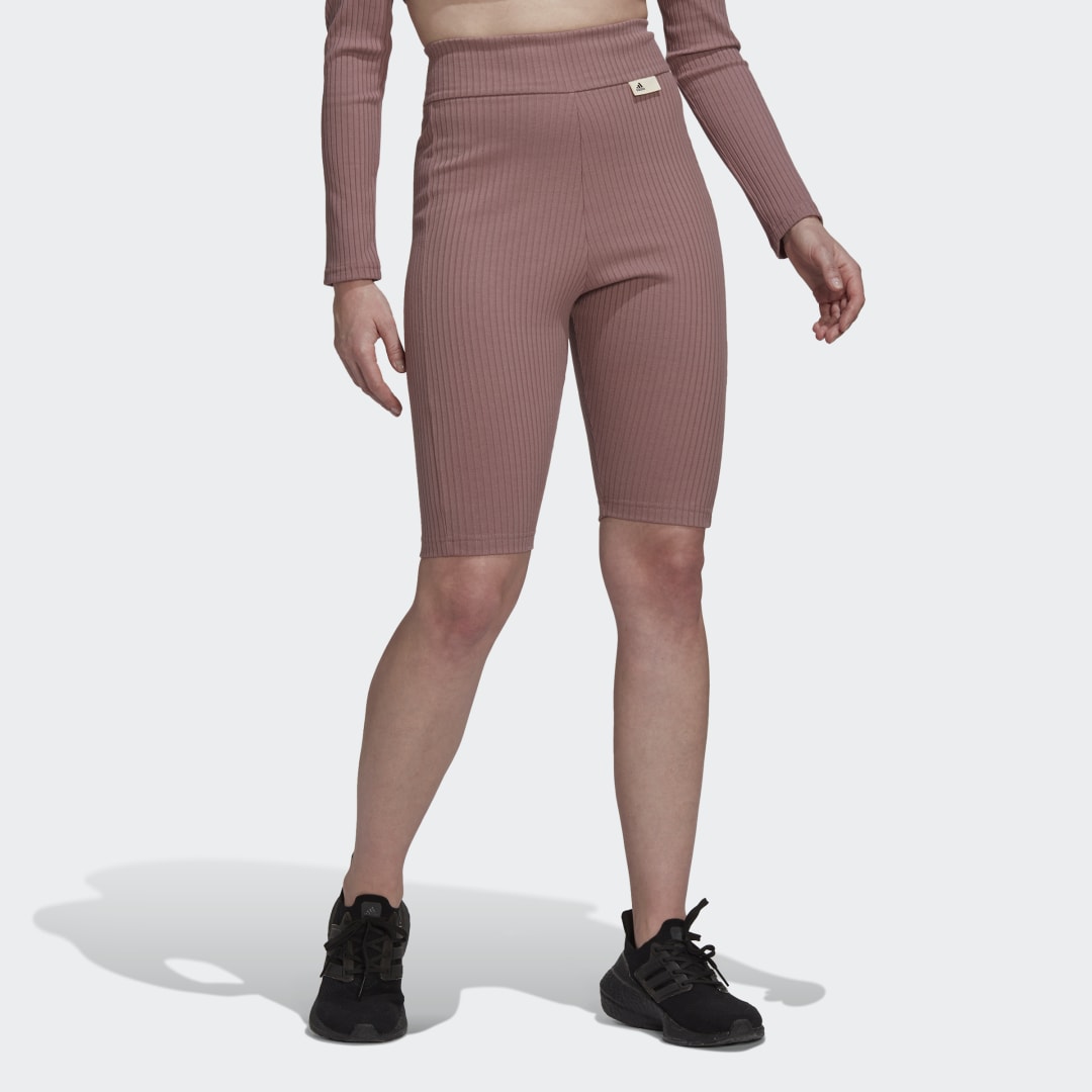 Къси панталони adidas Originals Studio Lounge Ribbed Бургунди | HH8503, 0