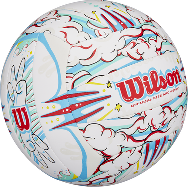 Спортна екипировка Wilson Tennis Graffiti Peace Volleyball Training Official Size and Weight Многоцветен | wv4008302xbof-wv4008302xbof, 3