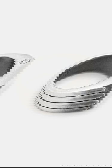 Пръстен Maison Margiela MM6 Maison Margiela Silver Minimal Logo Ring Металик | SM7UQ0101 P8601, 2