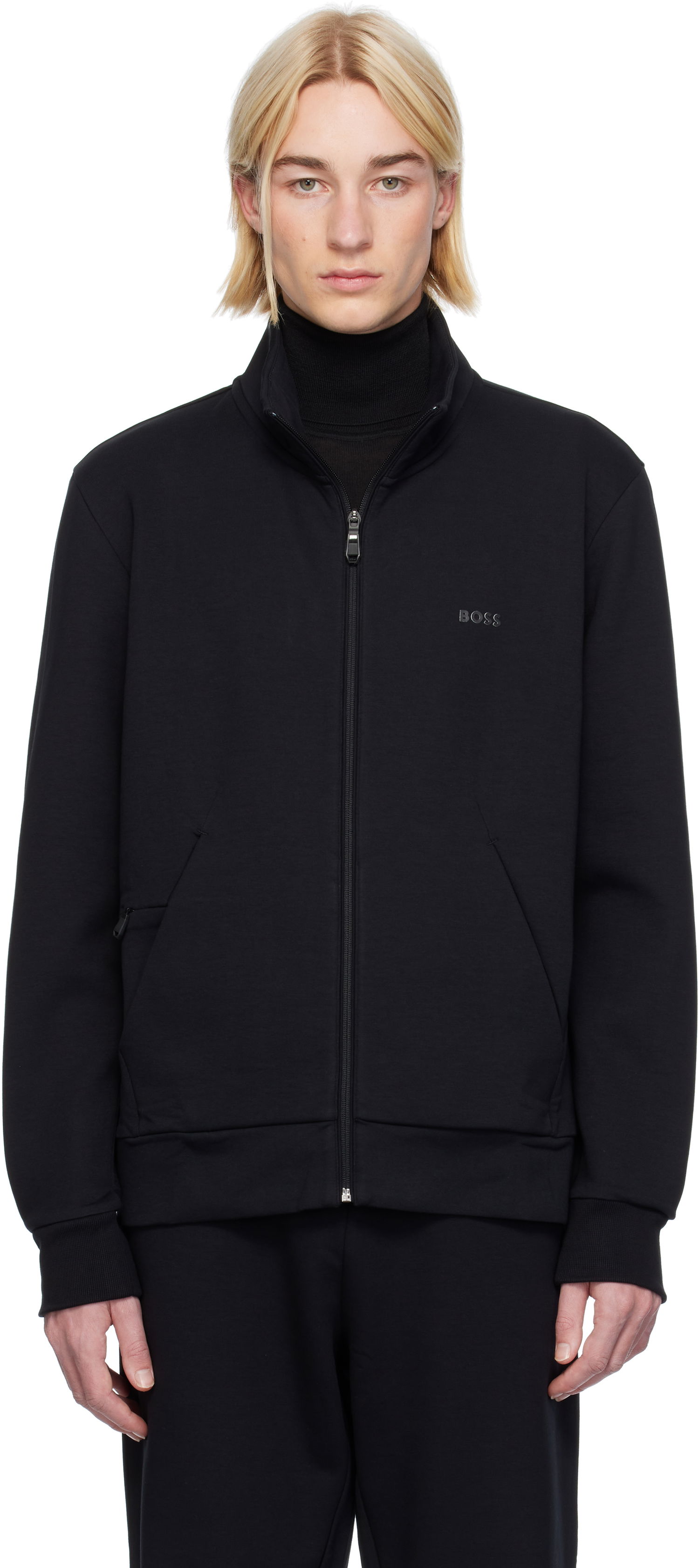 Суитчър BOSS Hidden Pocket Jacket Черно | 50506152, 0