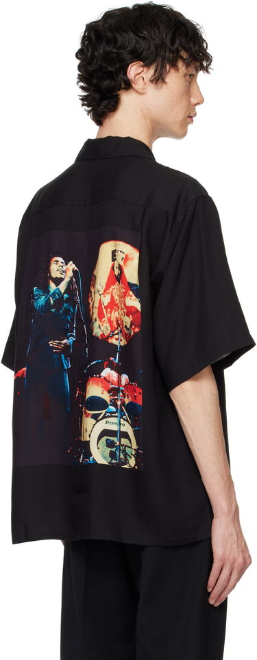 Риза WACKO MARIA WACKO MARIA Bob Marley One Love Short Sleeve Button-Up Shirt Черно | BOBMARLEY-WM-HI10, 2