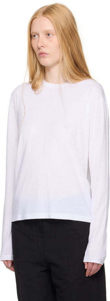 Тениска TOTEME TOTEME Classic Long Sleeve T-Shirt Бяло | 253-WRT0588-FB0419, 3