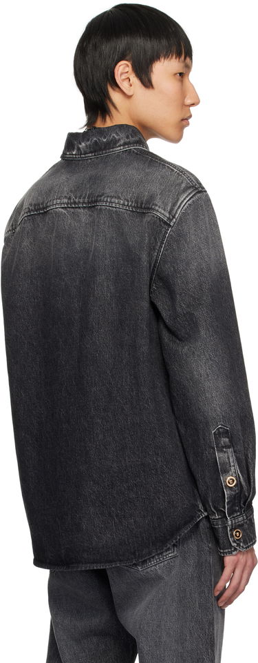 Риза Versace Versace Stonewashed Denim Overshirt Черно | 1013887_1A13718, 2