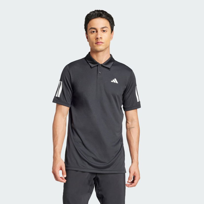 Поло тениска adidas Performance 3-Stripes Tennis Polo Shirt Черно | JG0985