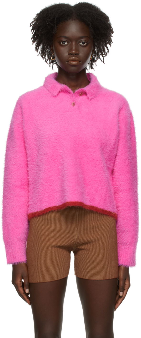 Поло тениска Jacquemus La Montagne 'La Polo Neve' Розово | 213KN601-2390, 0