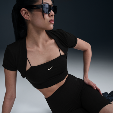 Комплект Nike Sportswear Chill Knit 2-in-1 Slim Ribbed Crop Top Черно | HJ1299-010, 3