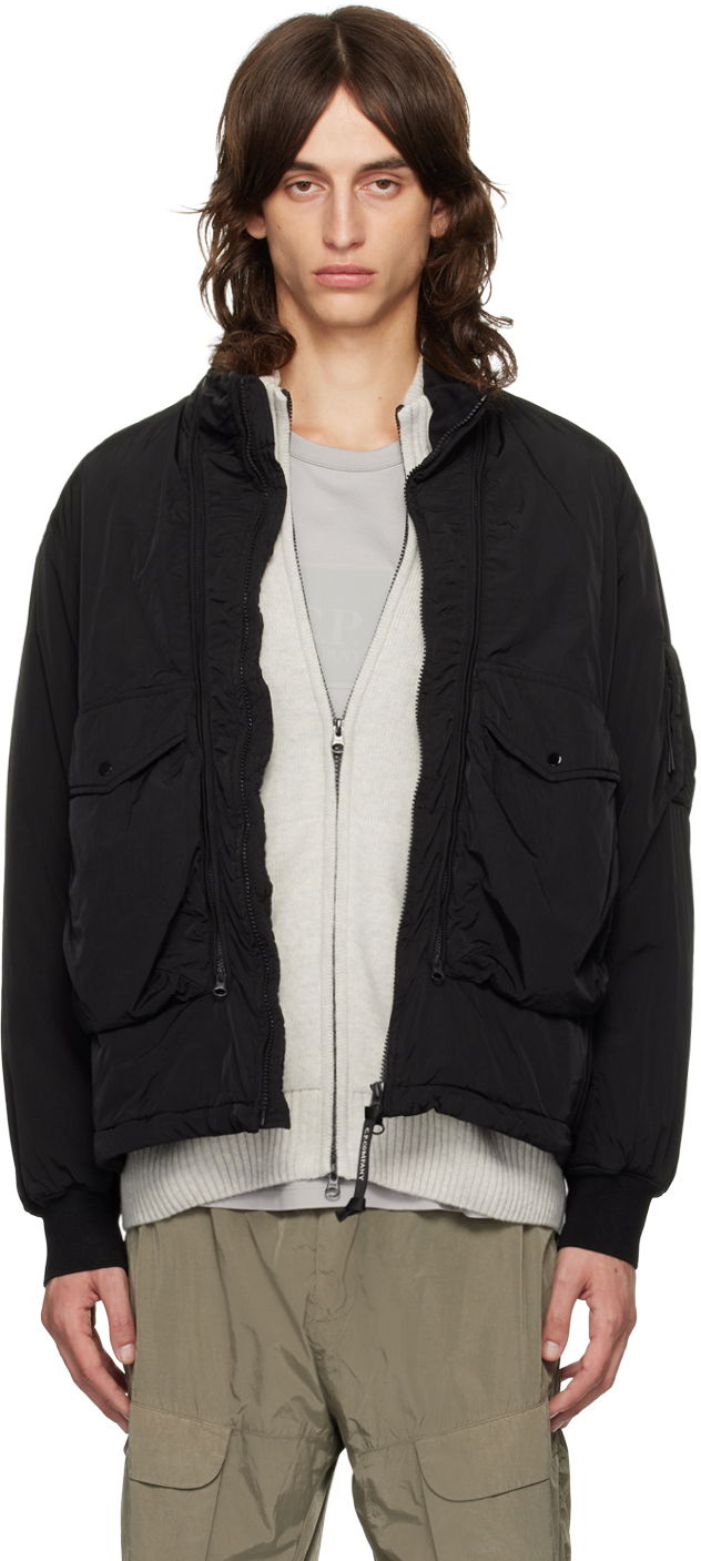 Пухо яке C.P. Company Black Chrome-R Body Zippers Padded Jacket Черно | 17CMOW089A-005904G, 0